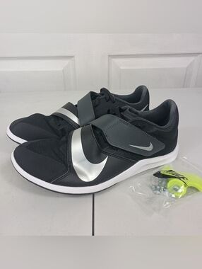 Nike Zoom Rival Jump Track Field Shoes 9 Mens Black Hook Loop Spikes DR2756 NWOT